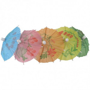 Guarda-Sol de Papel de Diferentes Cores - Conjunto de 144 - Festa - Fourniresto