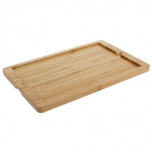 Tábua de apoio em madeira para prato de ardósia 330 x 210 mm - Olympia - Fourniresto