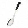 Colher de Serviço Perfurada Cabo Preto em Inox 340 mm - Vogue - Fourniresto