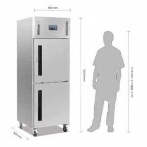 Armário refrigerado positivo com 2 portas GN 2/1 Série G 600 L - Polar - Fourniresto