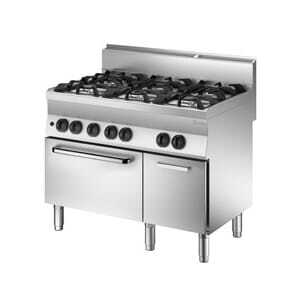 Forno 6 bocas com forno a gás e armário Série 650