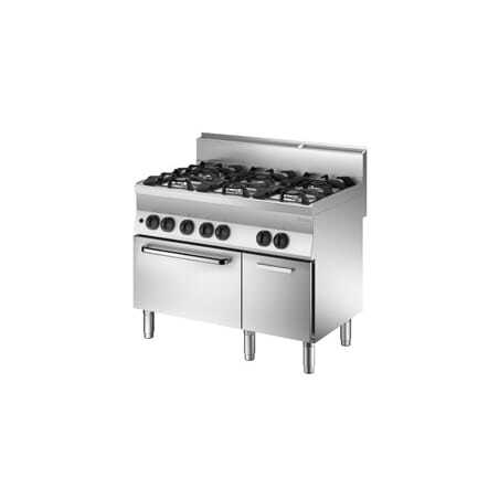Forno 6 bocas com forno a gás e armário Série 650