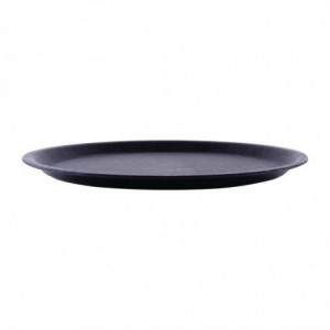 Tabuleiro Antiderrapante Preto Blackline Redondo Ø 310mm - Roltex - Fourniresto