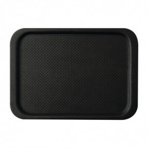 Tabuleiro Antiderrapante Preto Blackline 490 x 340mm - Roltex - Fourniresto