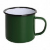Canecas de Aço Esmaltado Cinza e Preto 350ml - Conjunto de 6 - Olympia - Fourniresto