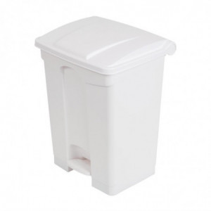 Caixote do lixo de cozinha com pedal branco 65L - Jantex - Fourniresto