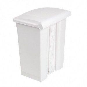 Caixote do lixo de cozinha com pedal branco 65L - Jantex - Fourniresto