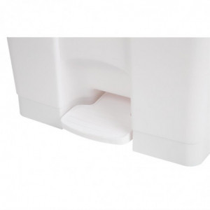 Caixote do lixo de cozinha com pedal branco 65L - Jantex - Fourniresto