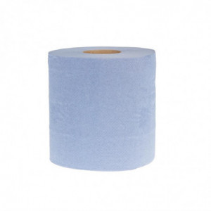Toalha de Mão 2 Dobras com Dispensador Central Azul - Conjunto de 6 - Jantex