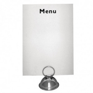 Porta-menu com anel em inox - Olympia - Fourniresto