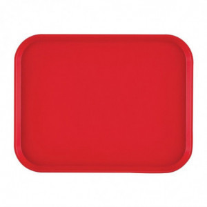 Tabuleiro retangular em polipropileno para fast food vermelho 410mm - Cambro - Fourniresto