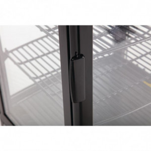 Vitrina refrigerada preta com portas curvas 86 L - Polar - Fourniresto