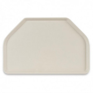 Tabuleiro de Serviço em Poliéster Trapézio 500x325mm Bege - Roltex - Fourniresto