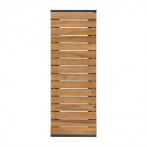 Bancos em Aço e Acácia 100 cm - Conjunto de 2 - Bolero - Fourniresto