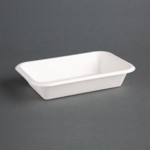 Barquetes de Bagasse Compostáveis - L 215 mm - Pacote de 50 - Fiesta Green