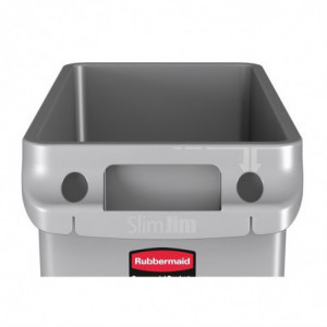 Coletor Slim Jim em Plástico - 60L - Rubbermaid
