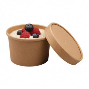 Tigelas de sopa Kraft micro-ondáveis recicláveis - 225ml - Conjunto de 500 - Colpac