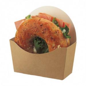 Estojos de Bagel Kraft Compostáveis - Pacote de 1000 - Colpac