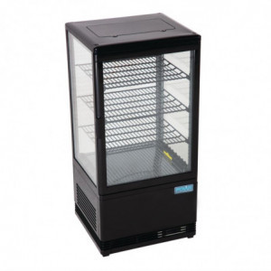 Vitrina refrigerada positiva preta Série C - 68 L - Polar - Fourniresto