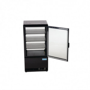Vitrina refrigerada positiva preta Série C - 68 L - Polar - Fourniresto