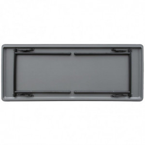 Mesa retangular dobrável cinza em ABS - 1830mm - Bolero - Fourniresto