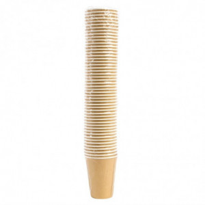 Copos Descartáveis para Bebidas Quentes Marrom - 340ml - Pacote com 1000 - Festa
