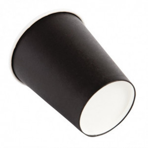 Copos Descartáveis para Bebidas Quentes Pretos - 225ml - Pacote com 1000 - Festa
