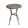 Mesa Bistrô Redonda em Aço Perfurado Cinza - 600 mm - Bolero - Fourniresto