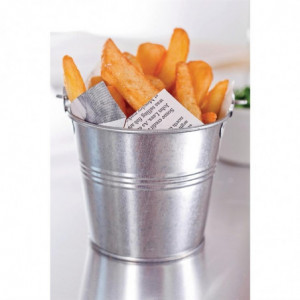 Cones de batata frita com estampa de jornal - Pacote de 1100 - FourniResto