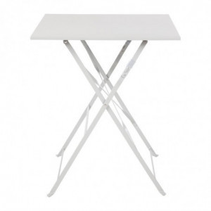 Mesa de terraço quadrada em aço - cinza - 600mm - Bolero - Fourniresto