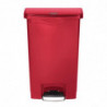 Caixote do lixo com pedal frontal Slim Jim vermelho - 50L - Rubbermaid