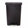 Caixote do lixo com pedal frontal Slim Jim preto - 90L - Rubbermaid
