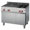 Placa de Fogo a Gás 650 com 2 Queimadores Vivos em Forno a Gás e Armário Fechado 650 - Gastro M