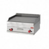 Plancha a gás 650 com placa lisa cromada - Gastro M - Fourniresto
