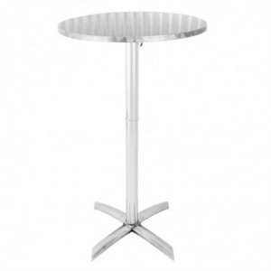 Mesa alta em aço inoxidável com tampo basculante de 600mm - Bolero - Fourniresto