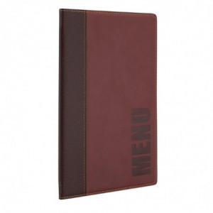 Menus de proteção contemporâneos A4 vermelho escuro - Securit - Fourniresto
