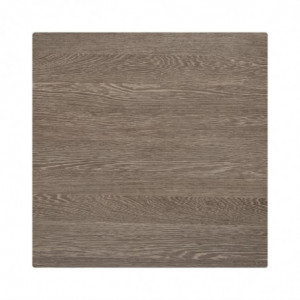 Tampo de mesa quadrado com efeito de madeira envelhecida - L 700 x P 700mm - Bolero