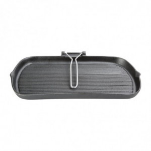 Frigideira grelhadora em ferro fundido - L 225 x P 380mm - Vogue