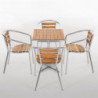 Mesa quadrada em freixo 60 x 60 cm - Bolero - Fourniresto