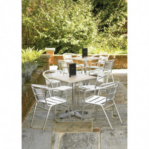 Mesa quadrada em freixo 60 x 60 cm - Bolero - Fourniresto