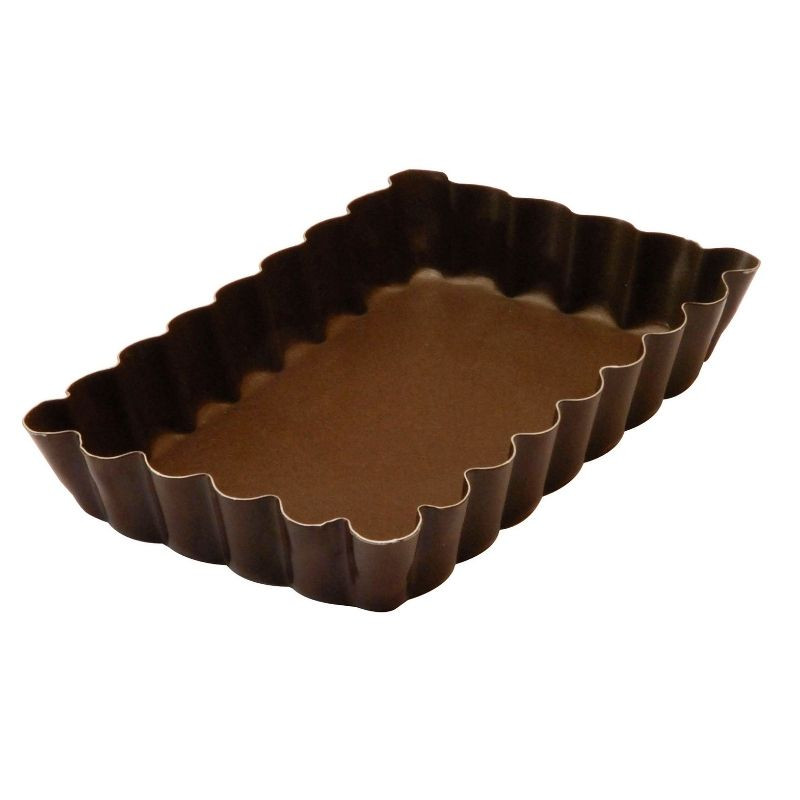 Forma de tartelete retangular canelada - 120 x 75 mm - TELLIER Forma de tartelete retangular canelada - 120 x 75 mm - TELLIER