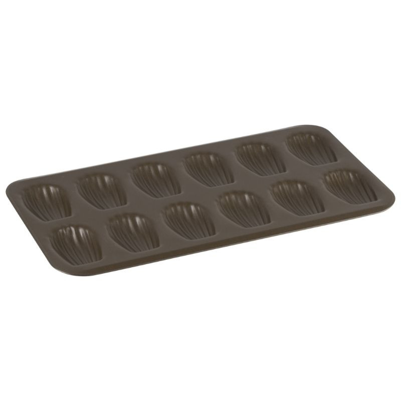 Forma para 12 Madalenas em Aço Antiaderente - 395 x 200 mm - TELLIER Forma para 12 Madalenas em Aço Antiaderente - 395 x 200 mm - TELLIER