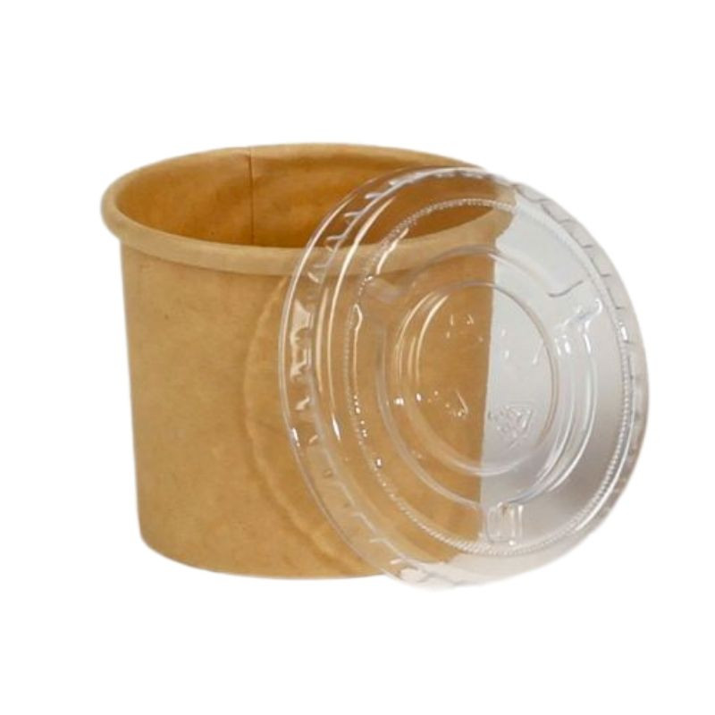 Tampa de PET para Pote de Molho de Cartão Kraft 30 ml - Conjunto de 50 Tampa de PET para Pote de Molho de Cartão Kraft 30 ml - Conjunto de 50