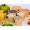 Tampa de PET para Pote de Molho de Cartão Kraft 60 ml - Conjunto de 50