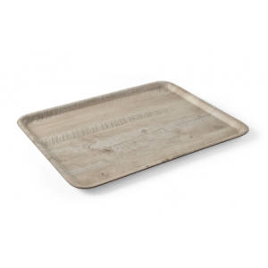 Tabuleiro de Serviço em Melamina Impresso Madeira Clara - 530 x 370 mm