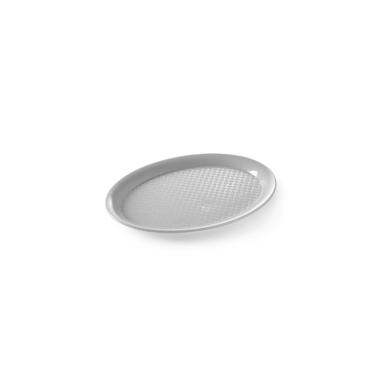 Tabuleiro de Serviço Fast Food Oval - Cinza Tabuleiro de Serviço Fast Food Oval - Cinza