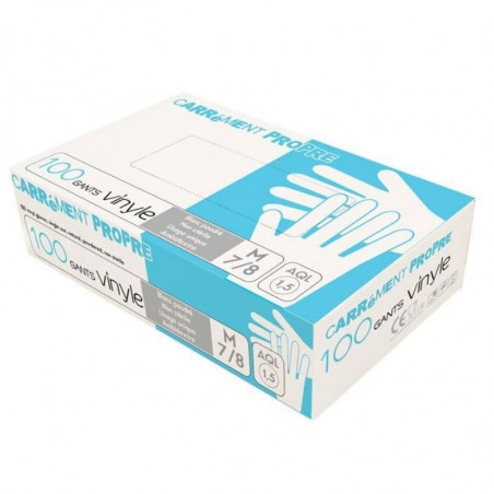 Luvas de Vinil Tamanho M - Pacote com 100