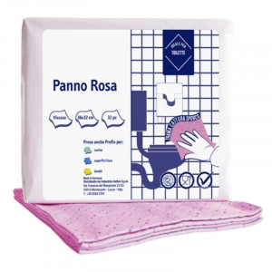Chiffon de Microfibras Rosa - 360 x 320 mm - Pacote com 32