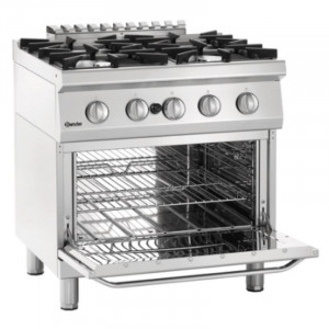 Forno 4 bocas com forno a gás GN 2/1 Série 700