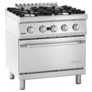 Forno 4 bocas com forno a gás GN 2/1 Série 700